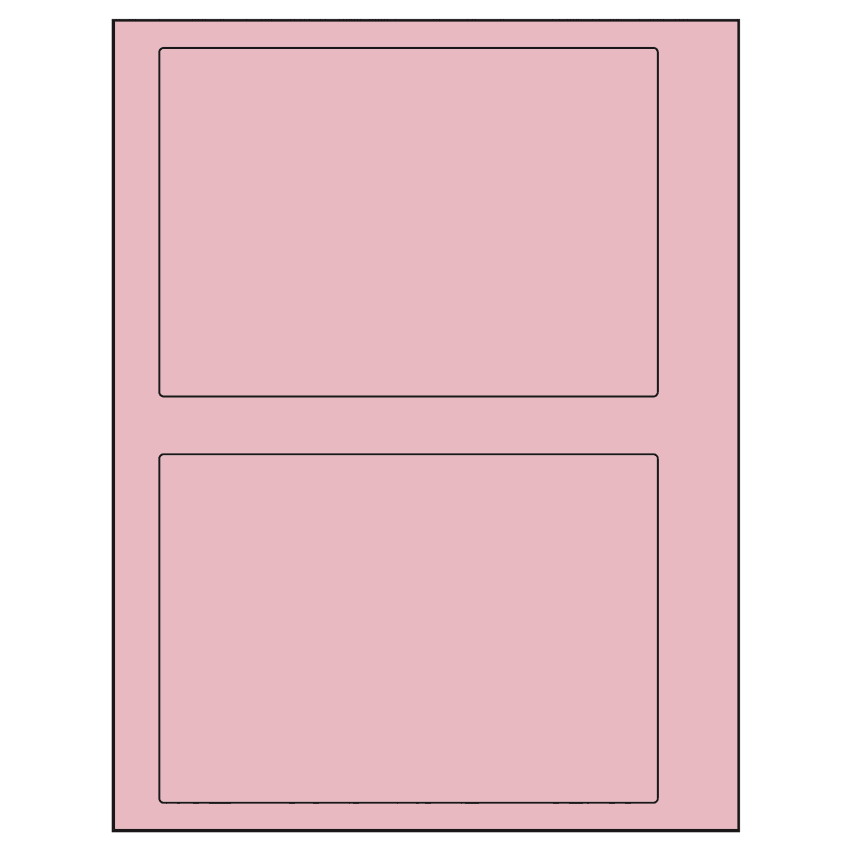 6.78" x 4.75" Pastel Pink Rectangular Sheet Labels