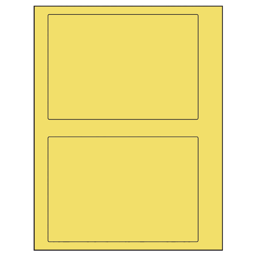 6.78" x 4.75" Pastel Yellow Rectangular Sheet Labels