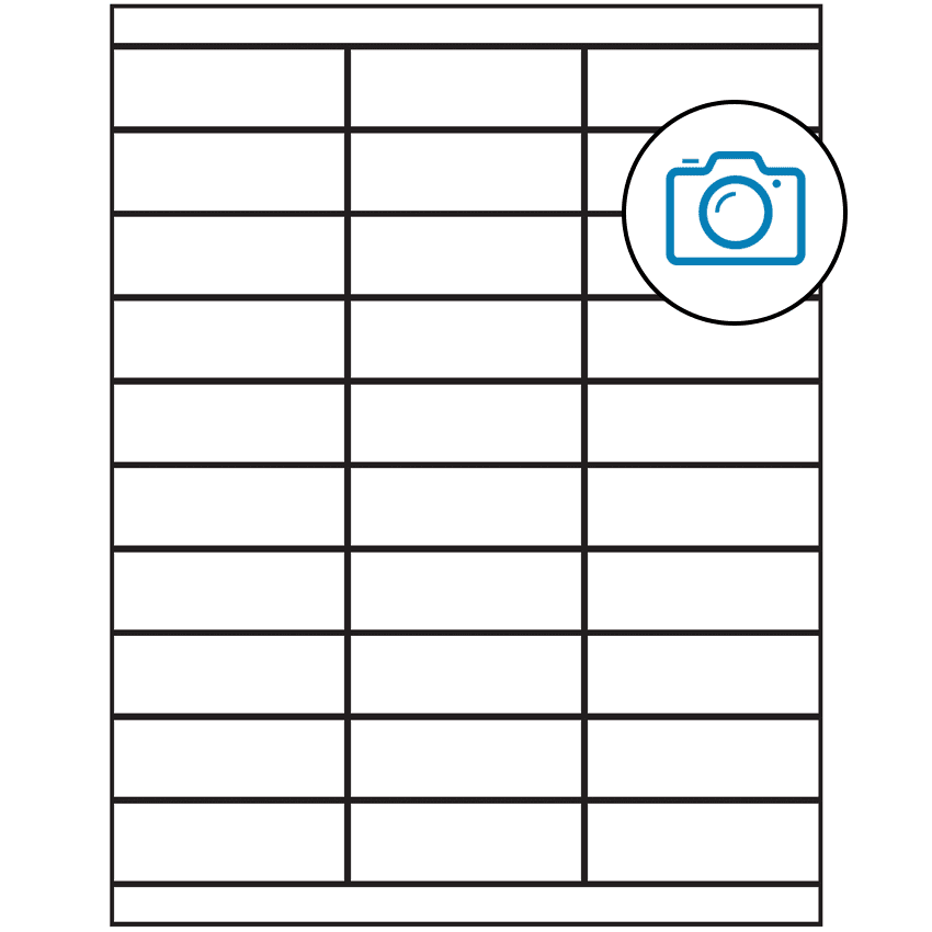 2.83" x 1" Photo Gloss Rectangular Sheet Labels