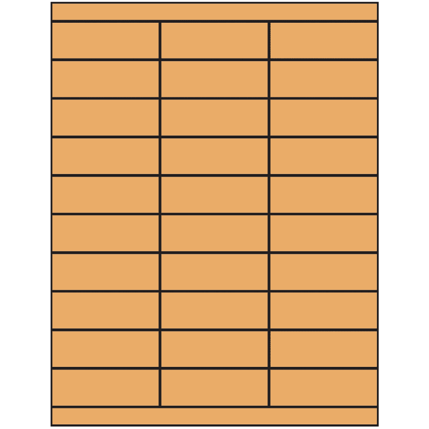 2.83" x 1" Pastel Orange Rectangular Sheet Labels