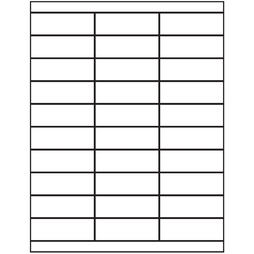 2.83" x 1" White Rectangular Sheet Labels
