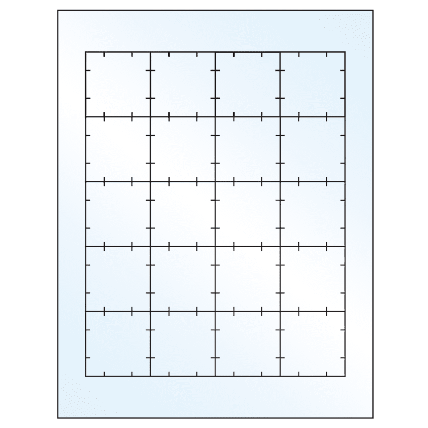1.75" x 1.75" White Mid Gloss Square Sheet Labels