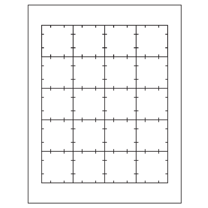 1.75" x 1.75" White Matte Litho Square Sheet Labels