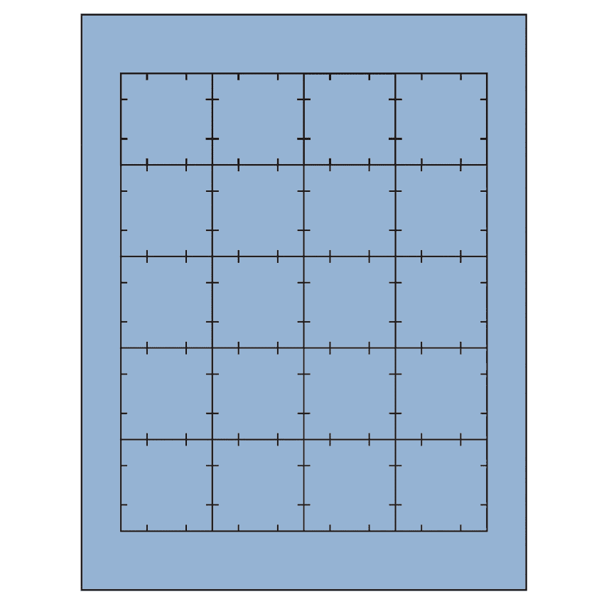 1.75" x 1.75" Pastel Blue Square Sheet Labels