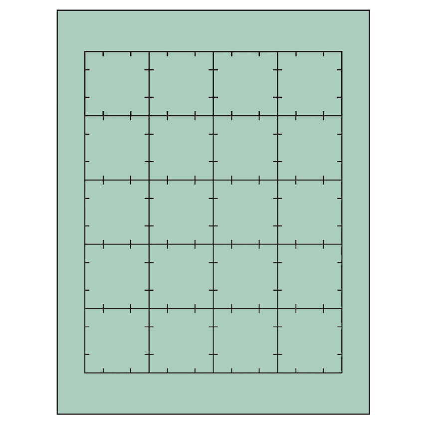 1.75" x 1.75" Pastel Green Square Sheet Labels