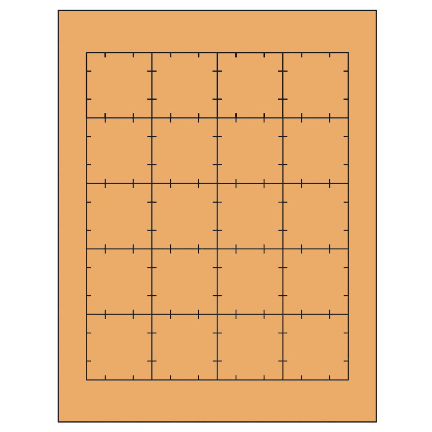 1.75" x 1.75" Pastel Orange Square Sheet Labels