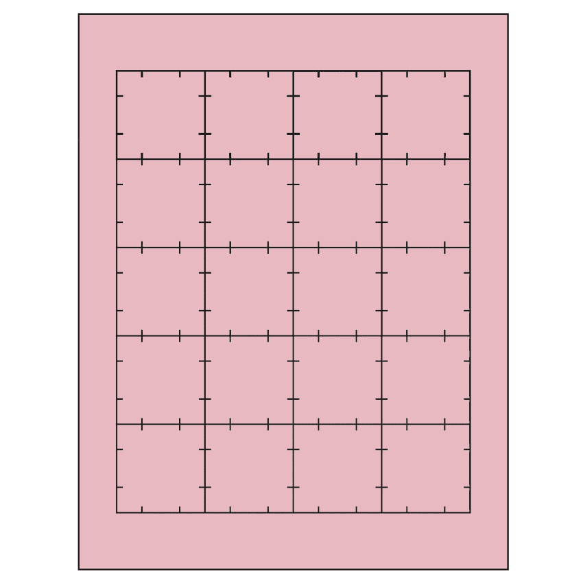 1.75" x 1.75" Pastel Pink Square Sheet Labels