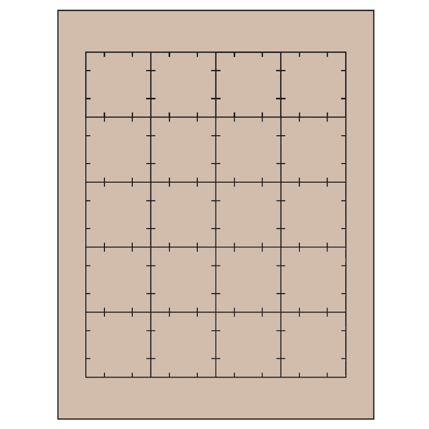 1.75" x 1.75" Pastel Tan Square Sheet Labels