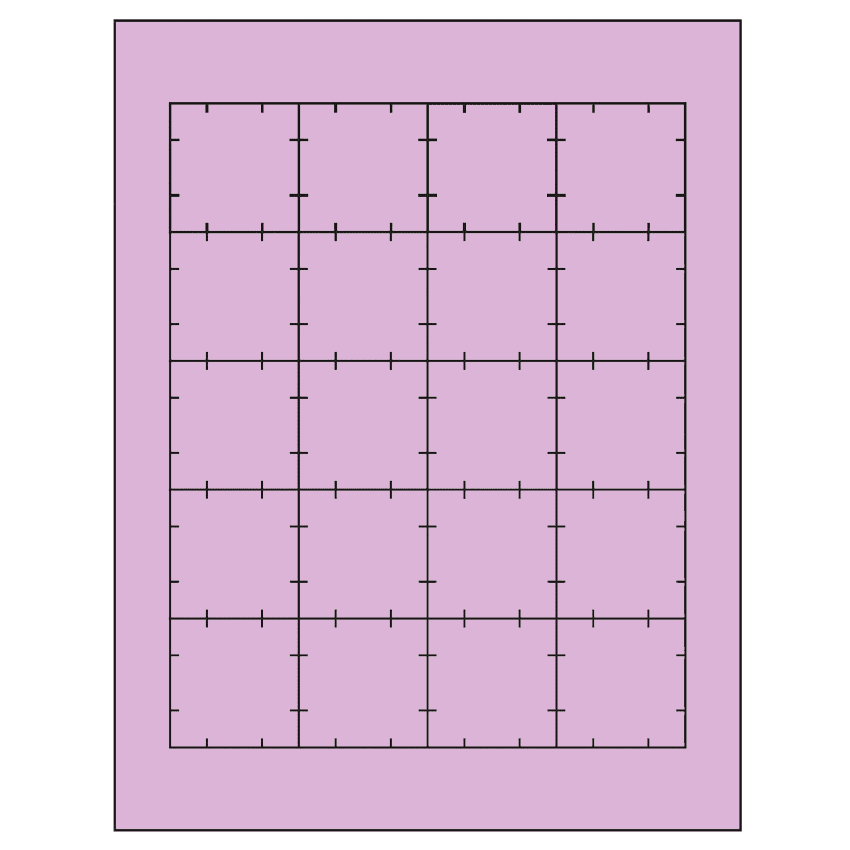 1.75" x 1.75" Pastel Purple Square Sheet Labels