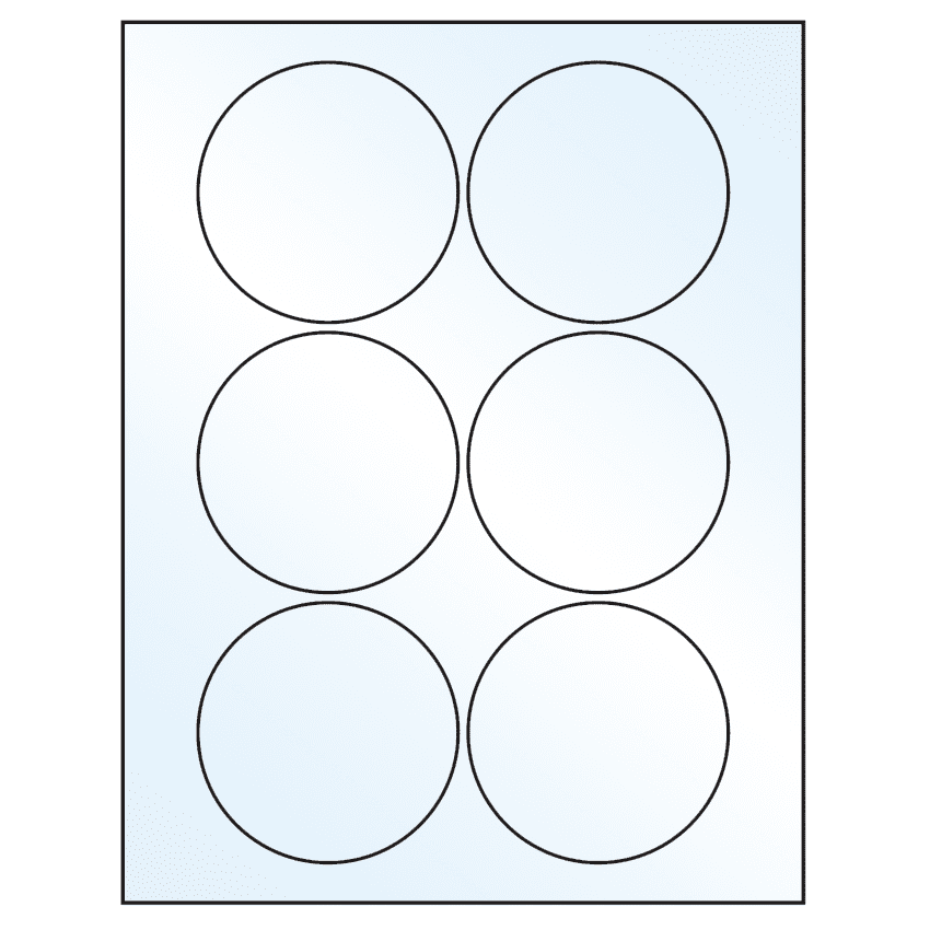 3.25" White Mid Gloss Circular Sheet Labels