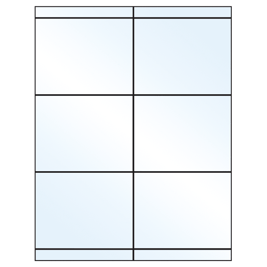 4.25" x 3.33" Crystal Clear Rectangular Sheet Labels