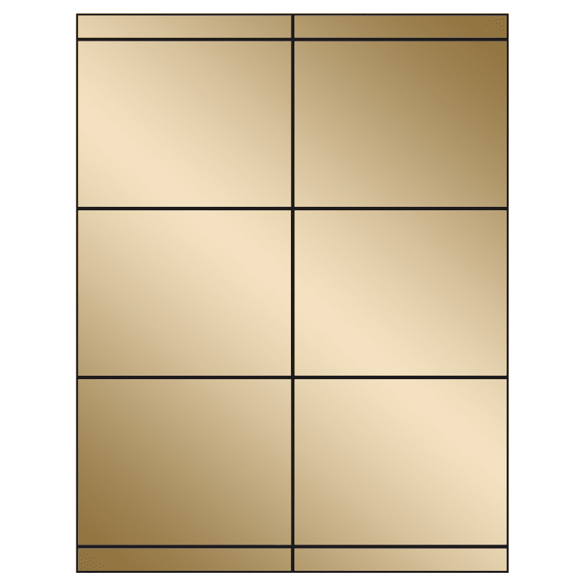 4.25" x 3.33" Gold Foil Rectangular Sheet Labels