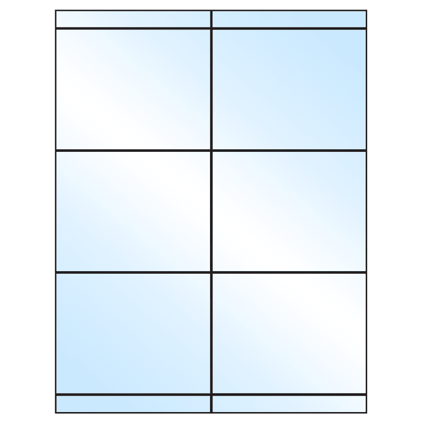 4.25" x 3.33" White Premium High Gloss Rectangular Sheet Labels