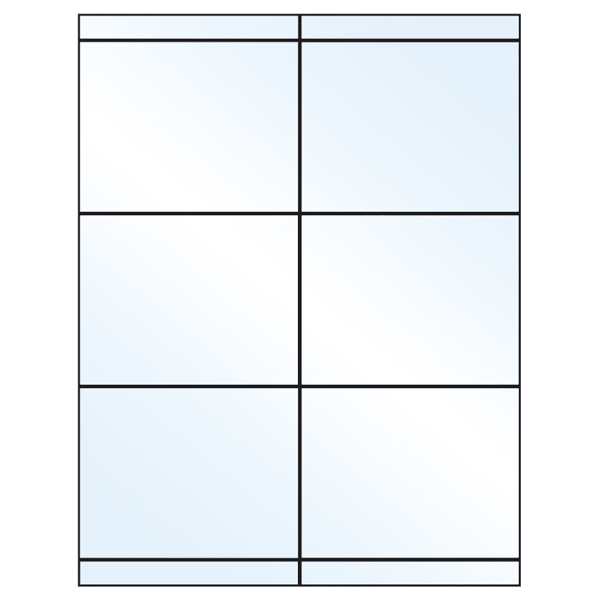 4.25" x 3.33" White Mid Gloss Rectangular Sheet Labels