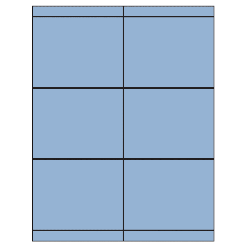 4.25" x 3.33" Pastel Blue Rectangular Sheet Labels