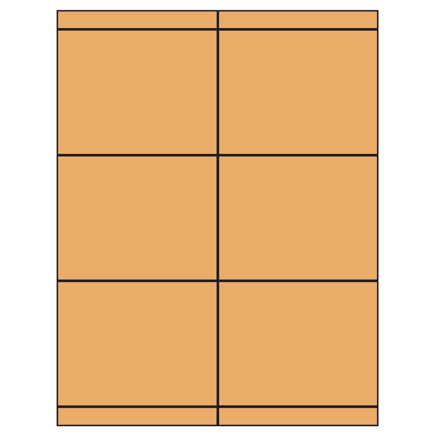 4.25" x 3.33" Pastel Orange Rectangular Sheet Labels