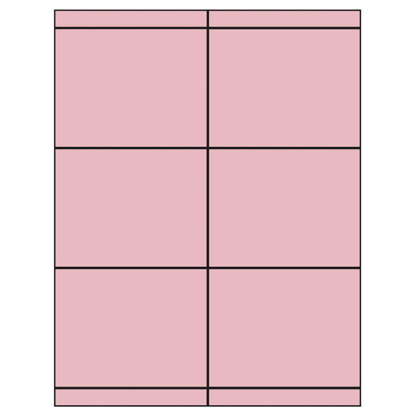 4.25" x 3.33" Pastel Pink Rectangular Sheet Labels