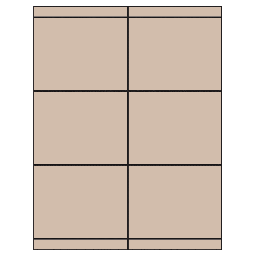4.25" x 3.33" Pastel Tan Rectangular Sheet Labels