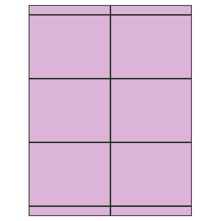 4.25" x 3.33" Pastel Purple Rectangular Sheet Labels