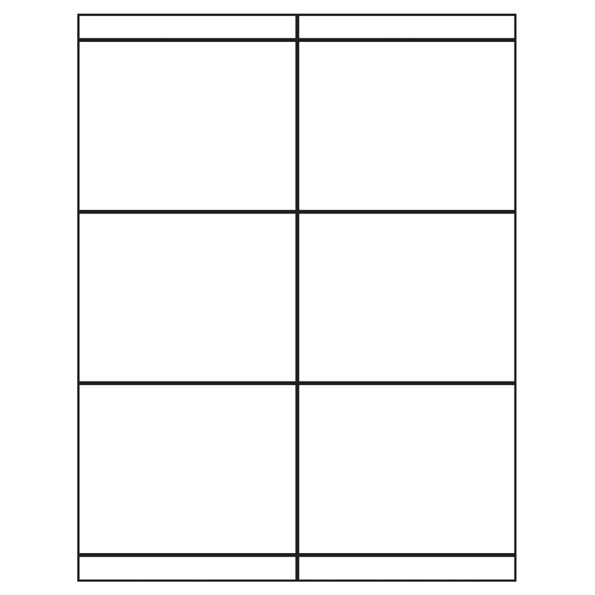 4.25" x 3.33" White Rectangular Sheet Labels