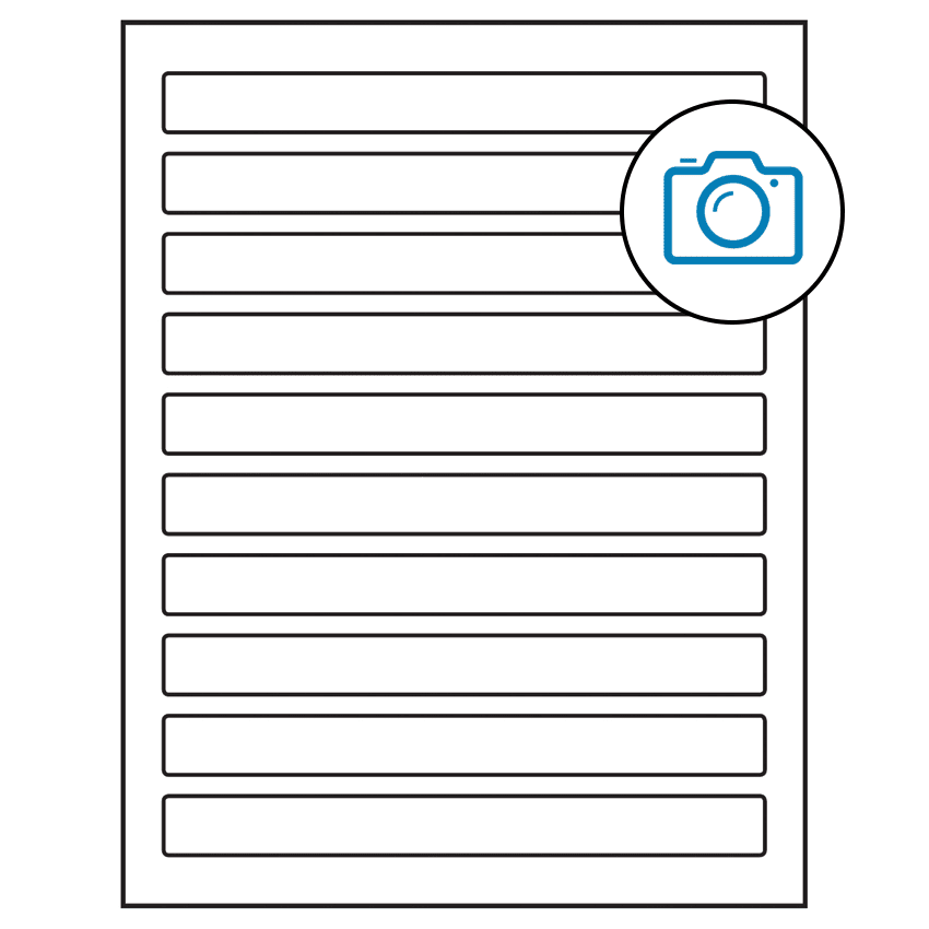 7.5" x 0.75" Photo Gloss Rectangular Sheet Labels