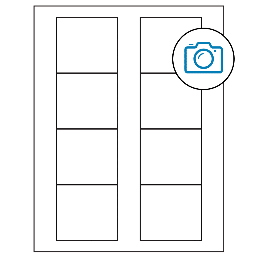 2.75" x 2.5" Photo Gloss Rectangular Sheet Labels