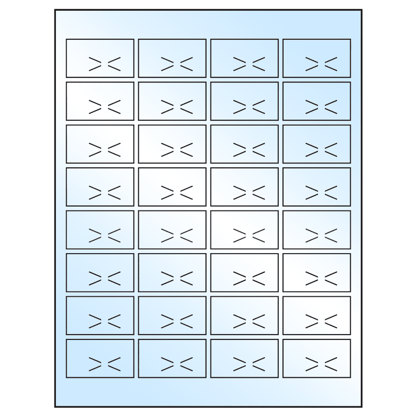 1.875" x 1.0625" White Premium High Gloss Rectangular Sheet Labels
