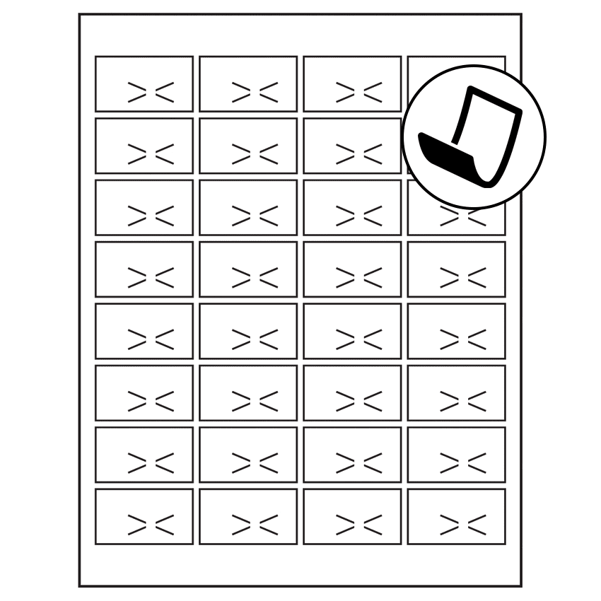 1.875" x 1.0625" Blockout Rectangular Sheet Labels