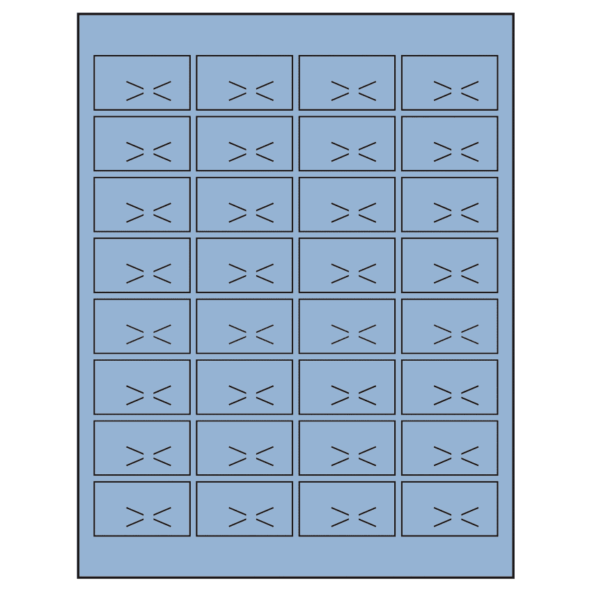 1.875" x 1.0625" Pastel Blue Rectangular Sheet Labels
