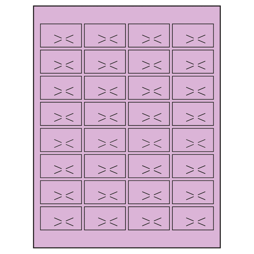 1.875" x 1.0625" Pastel Purple Rectangular Sheet Labels