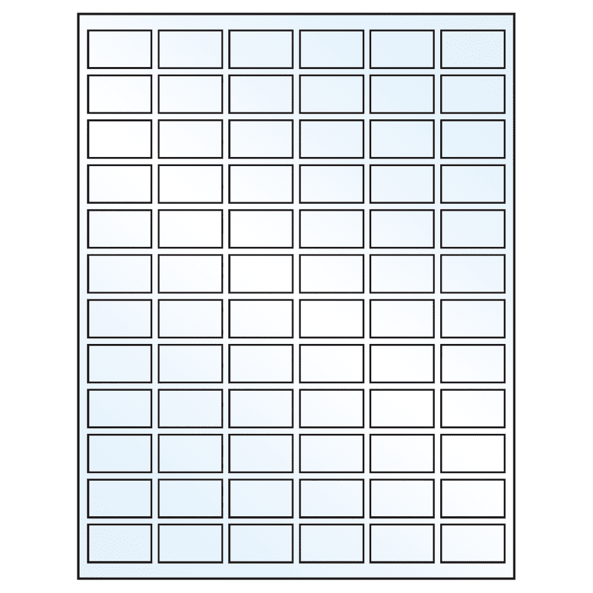 1.25" x 0.75" Crystal Clear Rectangular Sheet Labels