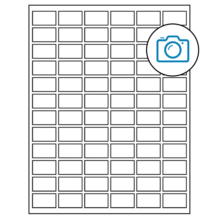 1.25" x 0.75" Photo Gloss Rectangular Sheet Labels