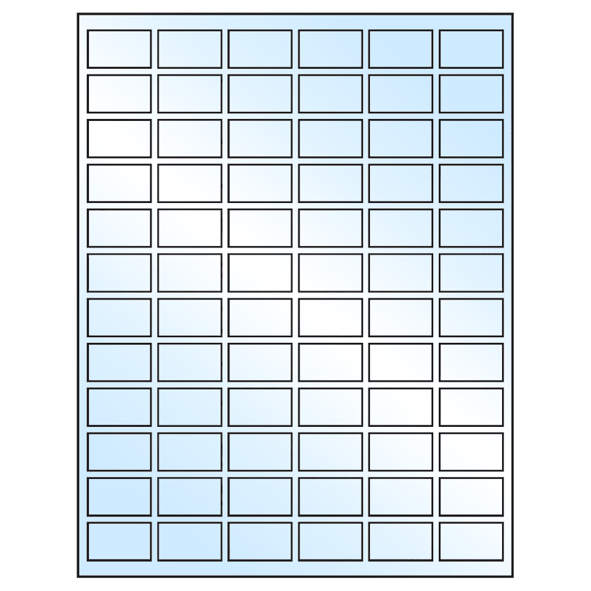 1.25" x 0.75" White Premium High Gloss Rectangular Sheet Labels