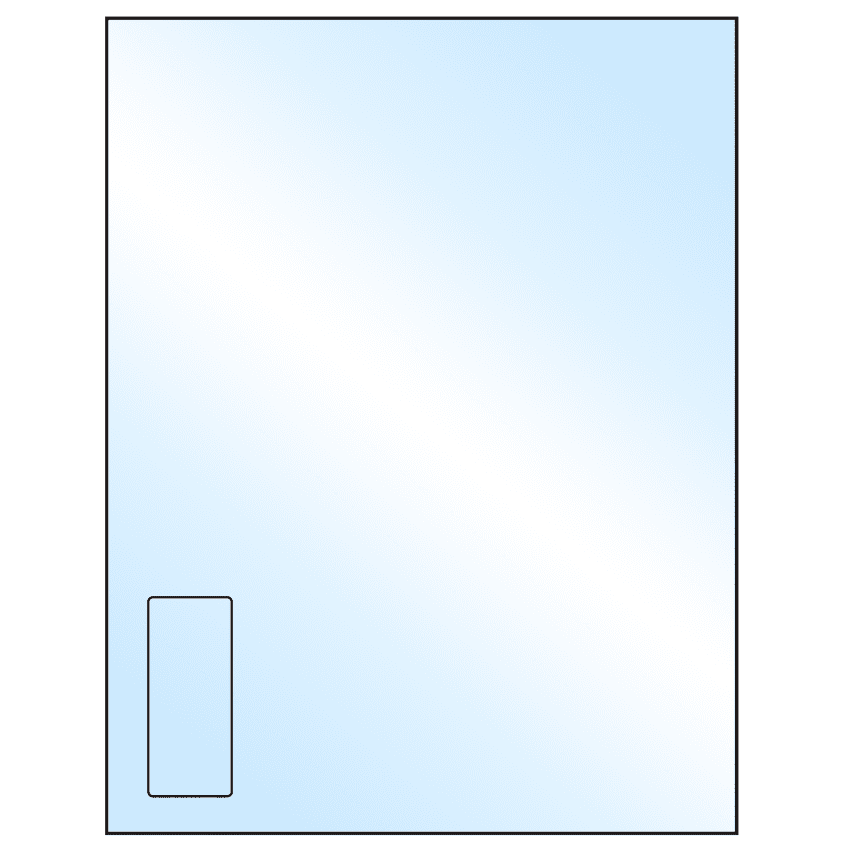 1.125" x 2.6875" White Premium High Gloss Rectangular Sheet Labels