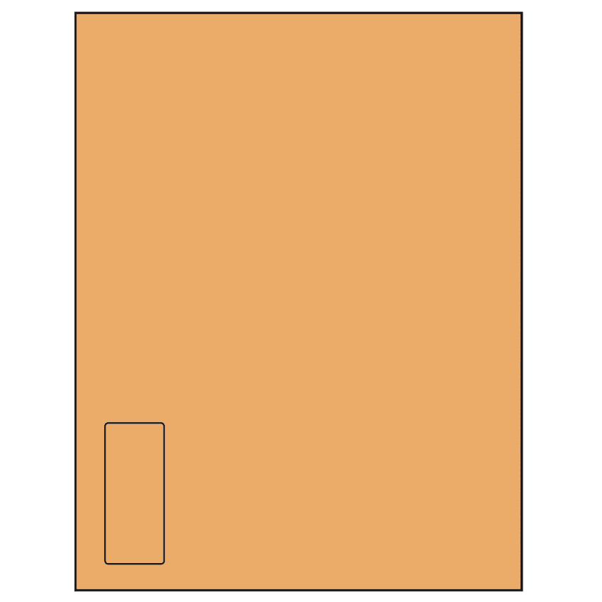1.125" x 2.6875" Pastel Orange Rectangular Sheet Labels