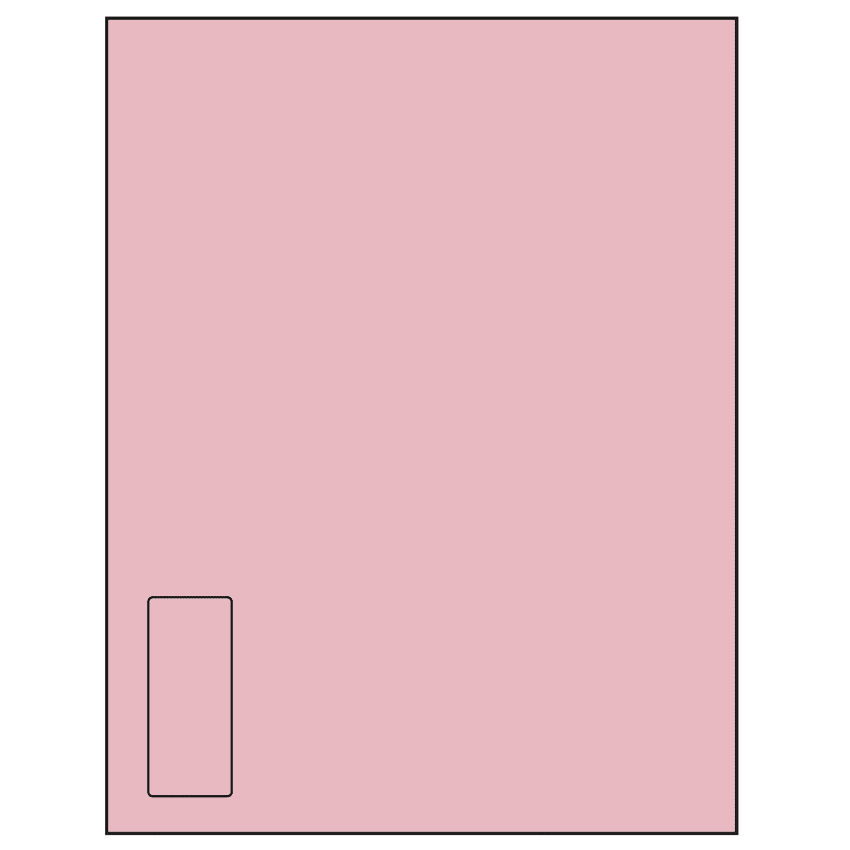 1.125" x 2.6875" Pastel Pink Rectangular Sheet Labels