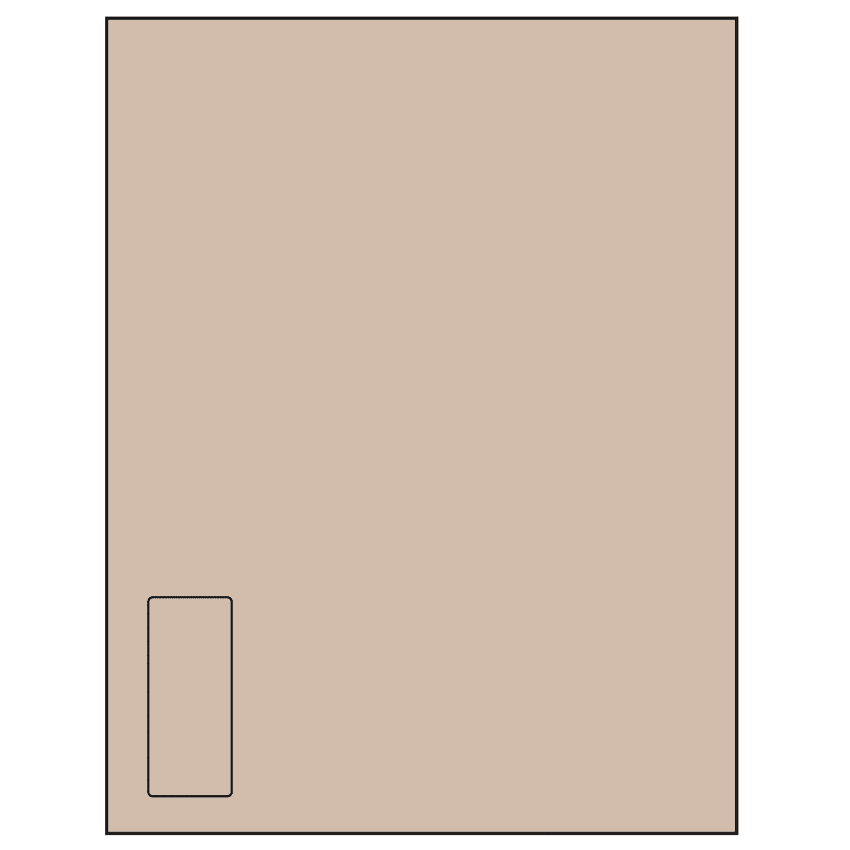 1.125" x 2.6875" Pastel Tan Rectangular Sheet Labels