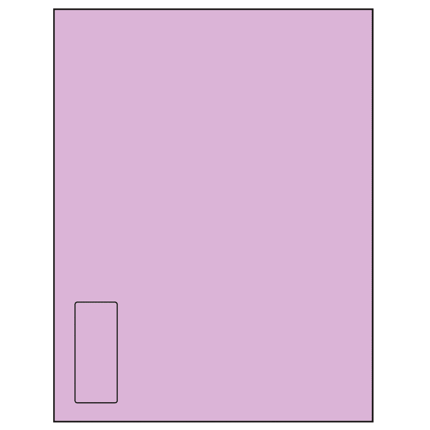 1.125" x 2.6875" Pastel Purple Rectangular Sheet Labels