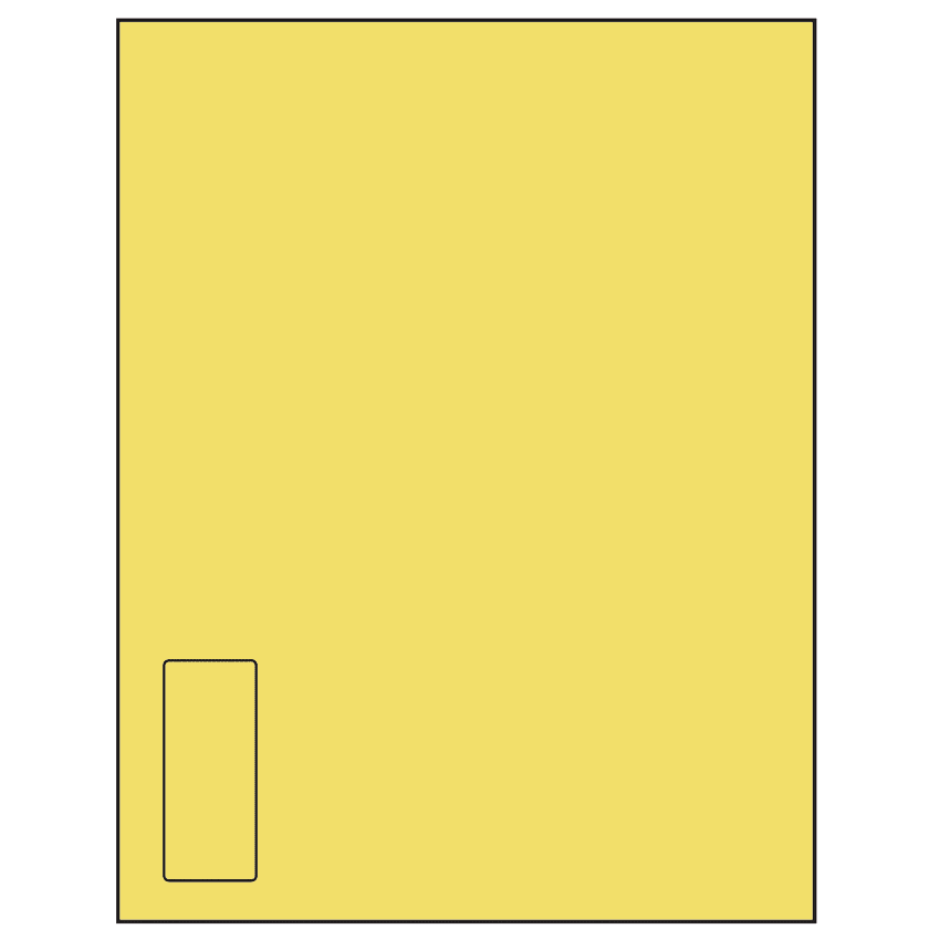 1.125" x 2.6875" Pastel Yellow Rectangular Sheet Labels