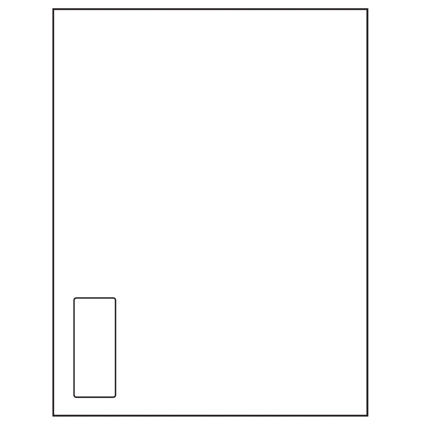 1.125" x 2.6875" White Polyester Rectangular Sheet Labels