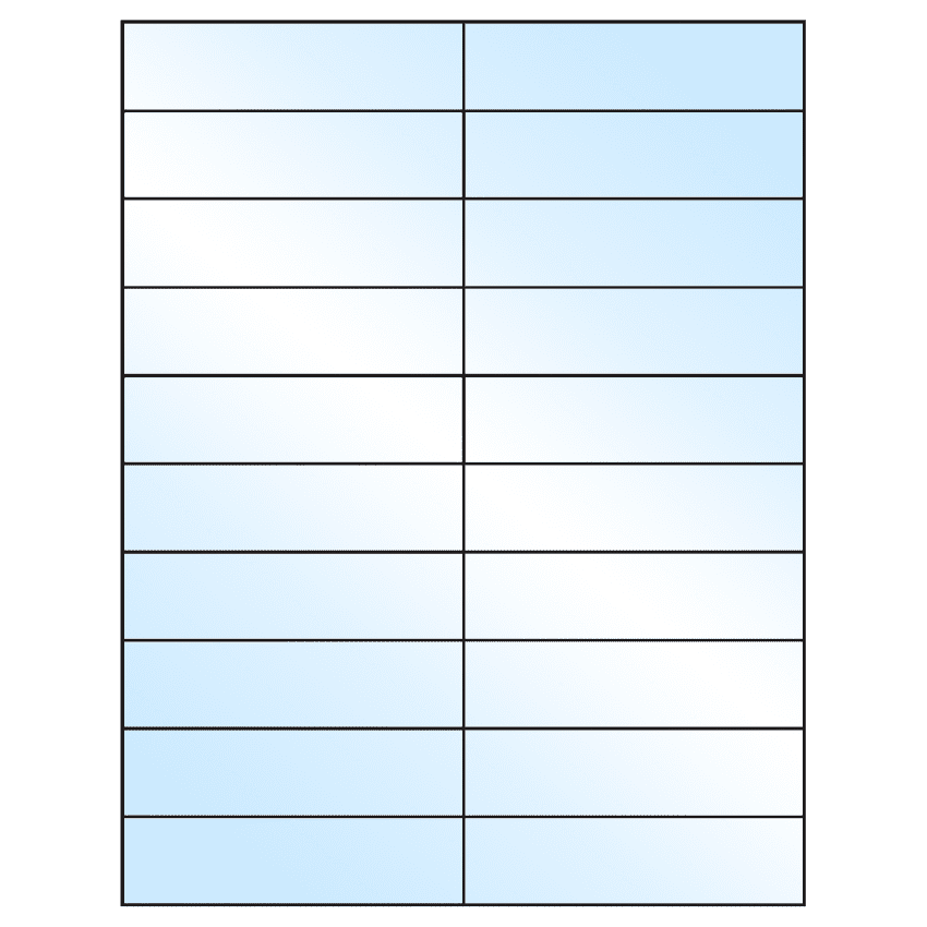 4.25" x 1.1" White Premium High Gloss Rectangular Sheet Labels