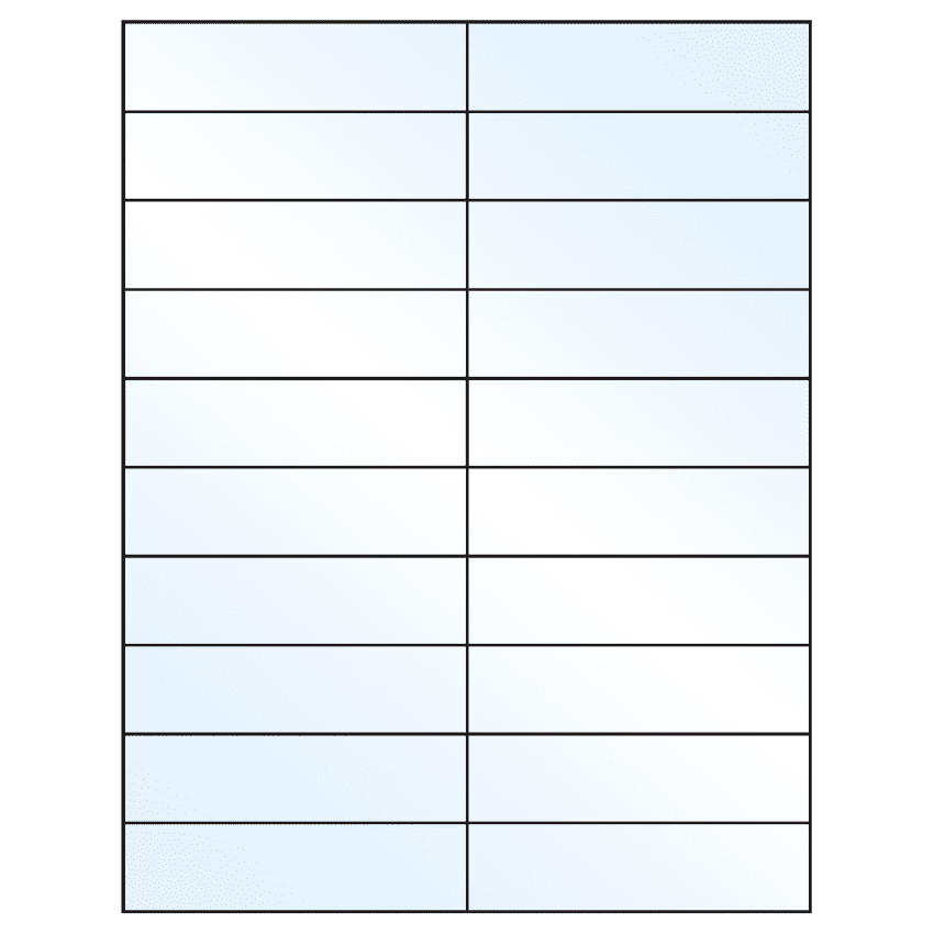 4.25" x 1.1" White Mid Gloss Rectangular Sheet Labels