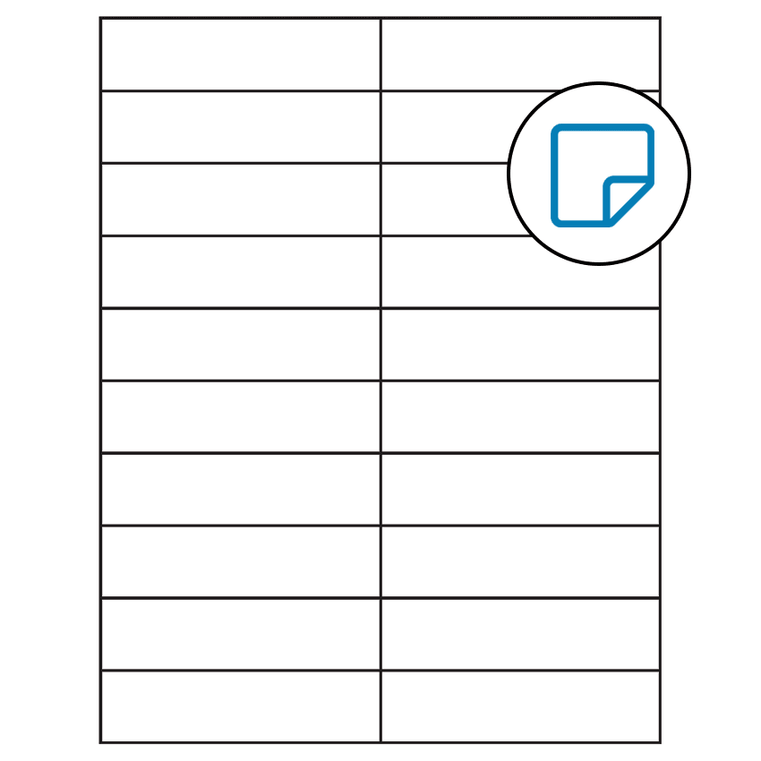 4.25" x 1.1" White Rectangular Sheet Labels - Removable Adhesive