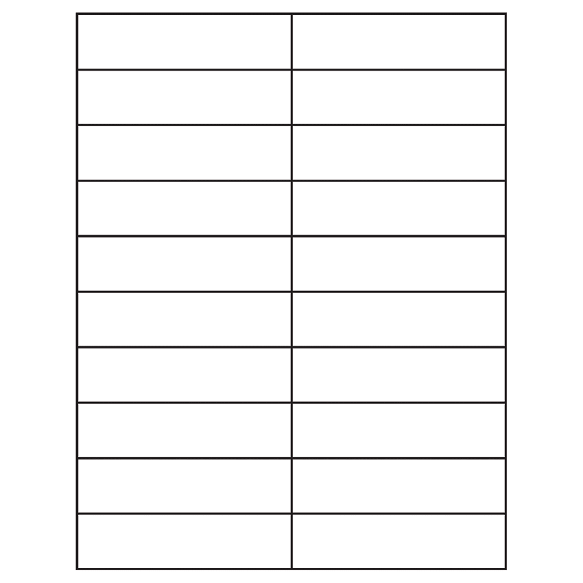 4.25" x 1.1" White Rectangular Sheet Labels