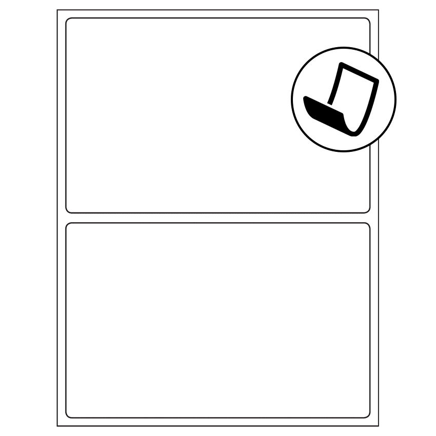 8.375" x 5.375" Blockout Rectangular Sheet Labels