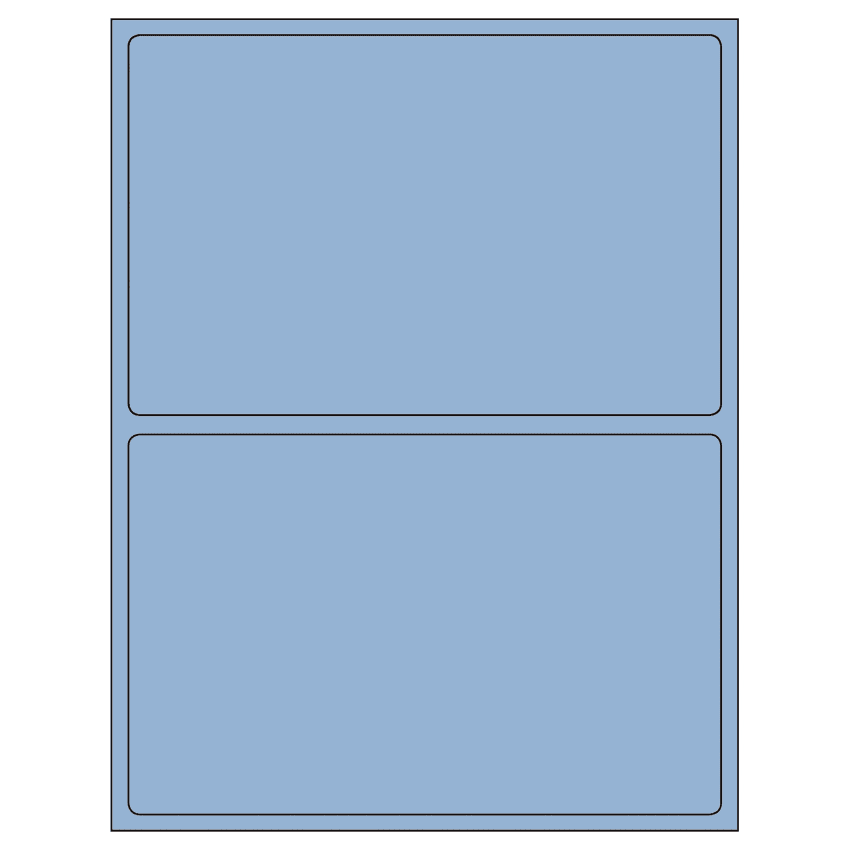 8.375" x 5.375" Pastel Blue Rectangular Sheet Labels
