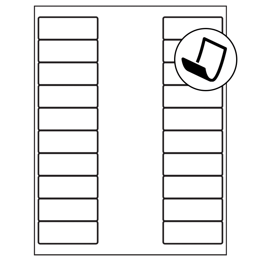2.625" x 1" Blockout Rectangular Sheet Labels