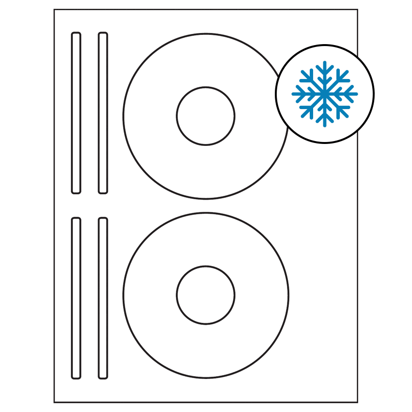 4.625" x 4.625" White Sheet Labels - Freezer Grade Adhesive
