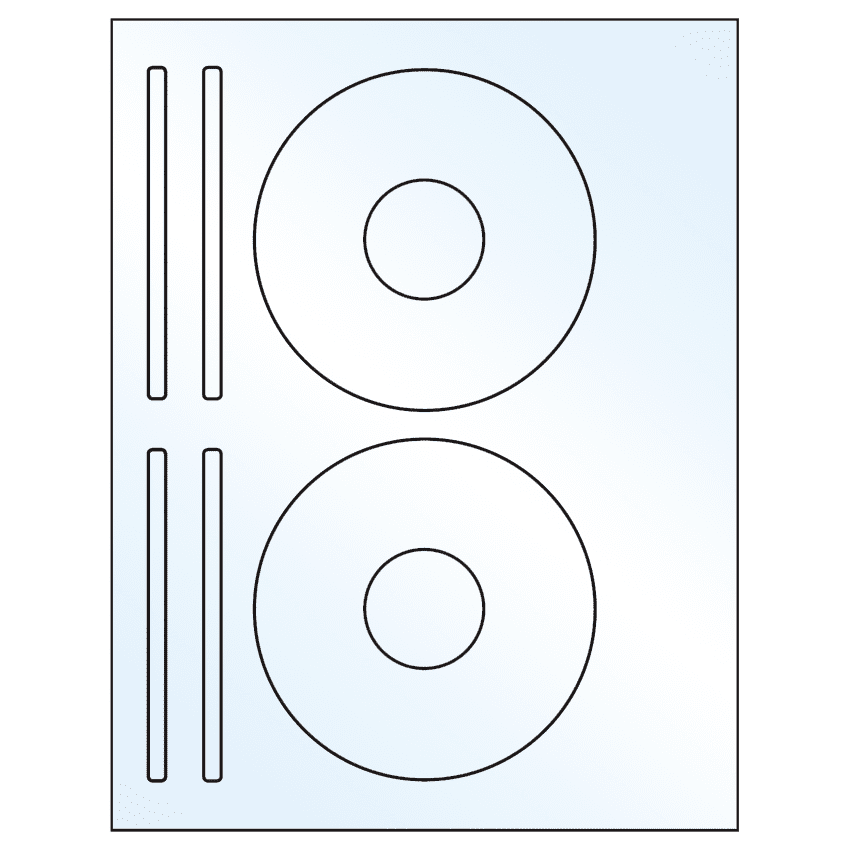 4.625" x 4.625" Crystal Clear Sheet Labels