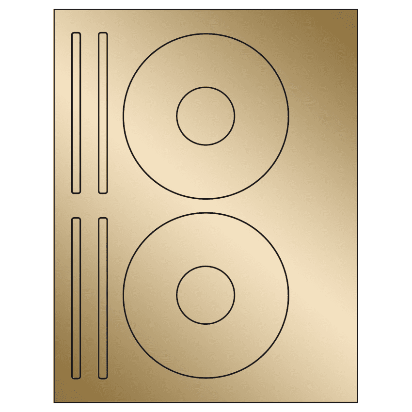 4.625" x 4.625" Gold Foil Sheet Labels